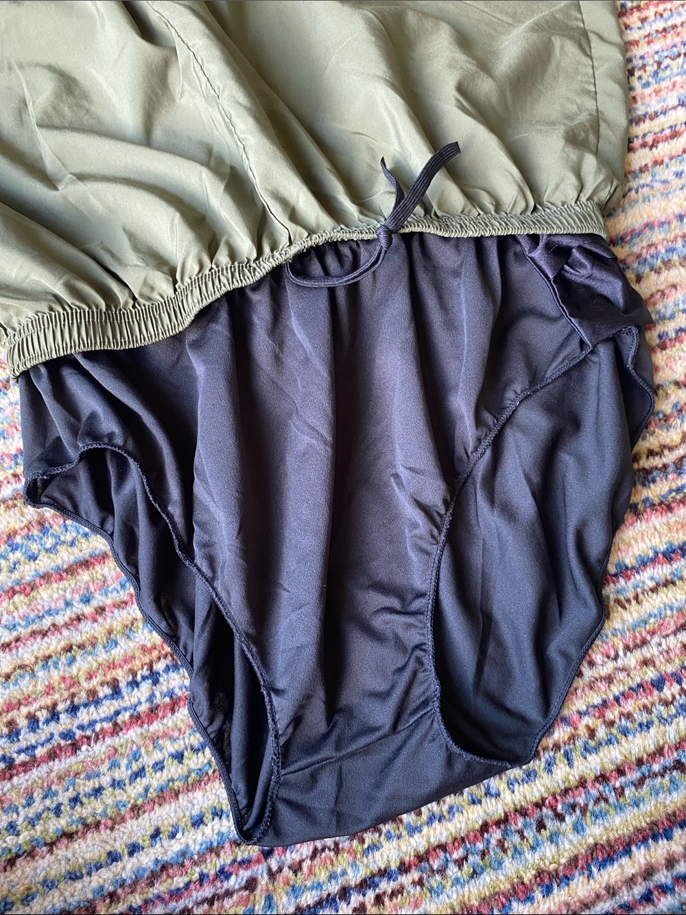 Soffe Olive Green Athletic Pull-On Shorts with Black Liner - Picture 5 of 5